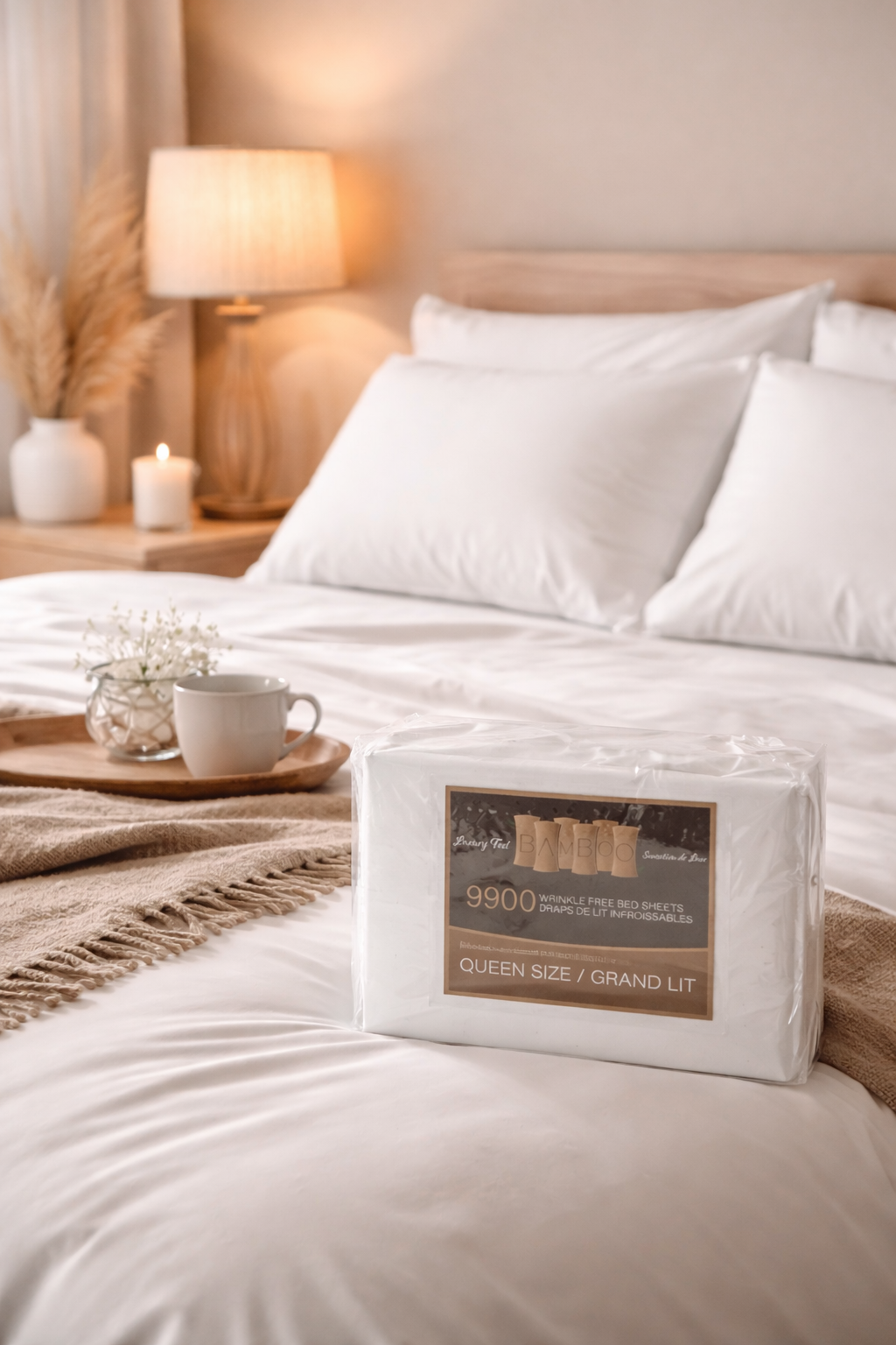 Luxury Bamboo Bed Sheet Set (Queen/King Size)